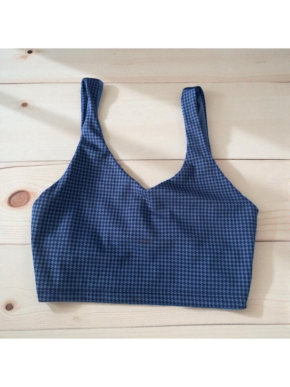 AERIE Offline Blue Houndstooth Print Bralette Size XS